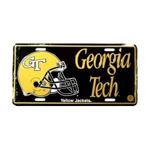    Georgia Tech Football Helmet NCAA Tin Licence Plate