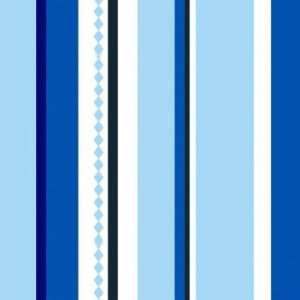 Caden Lane Luxe Collection Single Sheet   Blue Pinstripe 