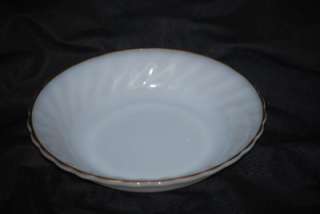 Fire King Suburbia Shell Milk Glass Cereal Bowl  