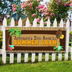  Personalized Summer Party Banners   Tropical Paradise 