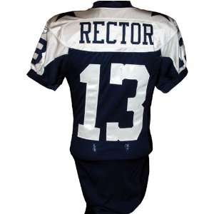  Jamaica Rector #13 Cowboys Game Issued Navy Jersey(Size 44 