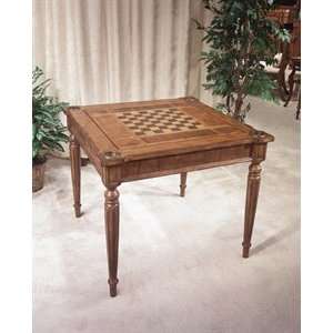  Butler Wood Antique Cherry Chess Multi game Card Table 