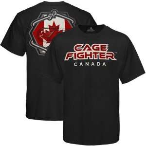  Cage Fighter by MMA Authentics Black Canada T shirt 
