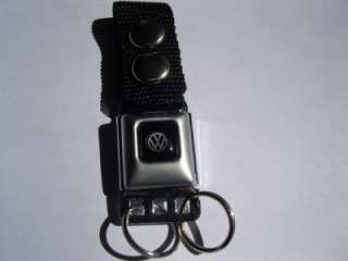 Official VW Logo Seat Belt style Key Chain Ring strap  