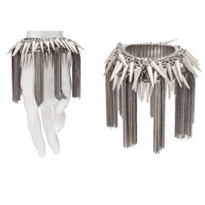  New with Tag Authentic Glynneth B Silver Spikette Tassle 