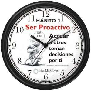 Habit 1   To Be or Not to Be (Spanish Text)   Wall Clock 