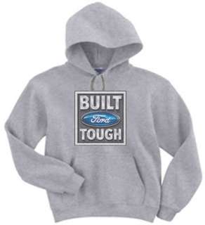 Built Ford Tough Logo Gray Hoodie Hooded Sweatshirt  