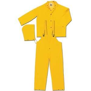   Heavy Duty Yellow Rain Suit, 3 Piece, 35 Mil, Medium