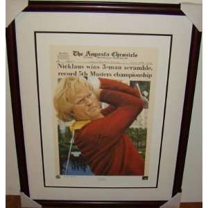  New Jack Nicklaus SIGNED CHERRY Framed 35X28 Litho Sports 