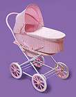 Badger Basket Pink Rosebud 3 in 1 Doll Pram, Carrier, &