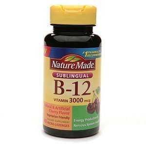  Nature Made Vitamin B 12 3000mcg, Sublingual Tabs, 40 ea 