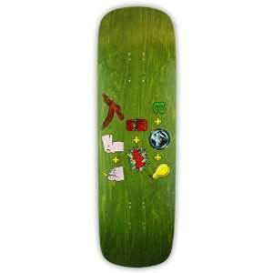  Powell Tony Hawk Picto Graph Full Green Stained Deck (9.75 