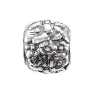    24982 Silver 09.40X08.30 Mm Kera Pansy Flower Bead Jewelry