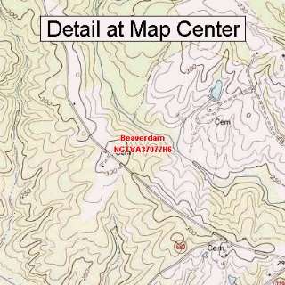  USGS Topographic Quadrangle Map   Beaverdam, Virginia 