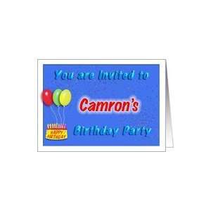  Camrons Birthday, Invitation to the Party Card Toys 