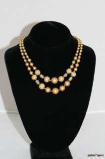 Vintage Gold Strand Pearl Japan Necklace Estate Jewelry  