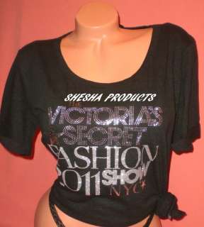 Victorias Secret FASHION SHOW 2011 Bling Oversized T  Shirt Small NWT 