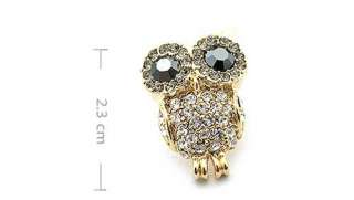   Full Rhinestones Owl Nice Korean Fashion Stud Earrings L8850  