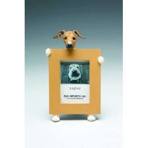 Italian Greyhound Dog 2.5 x 3.5 inches Handpainted Picture Frame