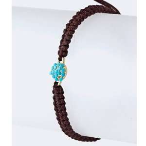   Turquoise Crystal Bead String Bracelet with Adjustable Knot Jewelry