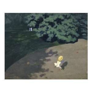     The Ball (corner Of The Park, Child Playing With Ball) Giclee