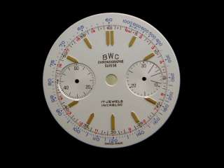 Vintage BWC Chronographe Suisse Watch Dial Landeron NOS  