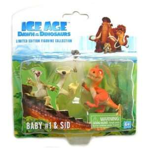   Ice Age 3 Dawn of the Dinosaurs   Baby 1 & Sid Figure Set Toys