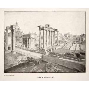  1905 Print Forum Romanum Palatine Capitoline Hills 