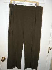 CAbi Basic Brown Stretch Casual Cropped Pants Size L 12 14 16  