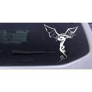Dragon Flying Car Window Wall Laptop Decal Sticker    White 8in X 6 