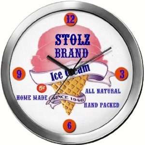  STOLZ 14 Inch Ice Cream Metal Clock Quartz Movement 