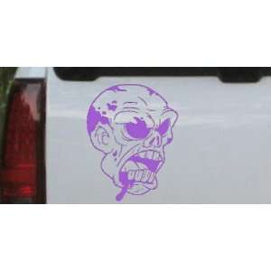 Purple 28in X 21.7in    Bloody Zombie Head Funny Car Window Wall 