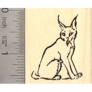  Caracal Wildcat Rubber Stamp Lynx, Wildlife Arts, Crafts 