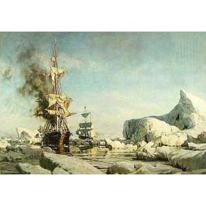 John Stobart   Arctic Whaling   Cutting In Among the Floes  