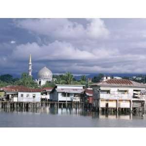 Stilt Village and State Mosque, Kota Kinabalu, Sabah, Island of Borneo 