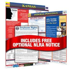  Kansas Labor Law Posters (State & Federal incl. NLRA 