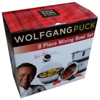   Wolfgang Puck 8pc Stainless Steel Mixing Bowl Set With Plastic Lids