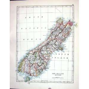  Johnston Antique Map 1898 New Zealand Stewart Island New 