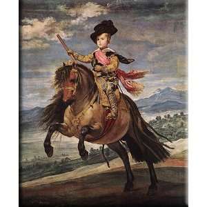  Prince Baltasar Carlos on Horseback 13x16 Streched Canvas Art 
