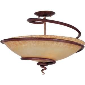 Desert Wind Black Rust and Gold 24 1/2 Wide Ceiling Light 