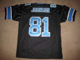 Calvin Johnson Detroit Lions Black Jersey Large #81  
