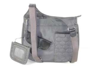 Mosey Life Gray Nylon Duffy Weekender Crossbody Handbag Purse 