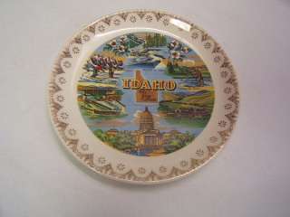Vintage Idaho Gem State Souvenir Collector Plate  