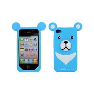   Silicone Cover Soft Case Skin for Apple iPhone 4 4S Blue Electronics
