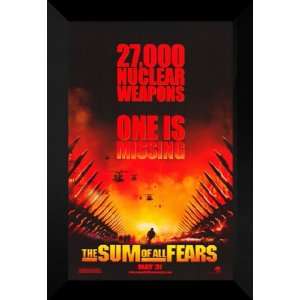 The Sum of All Fears 27x40 FRAMED Movie Poster   B 2002