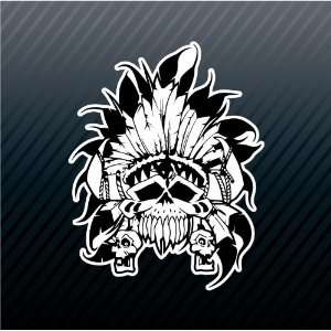  Chief Indian Skull Car Trucks Sticker Decal Everything 
