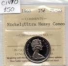 1968 Canadian 25 Cents, ICCS Graded PL 65, Nickel Ultra Heavy Cameo 
