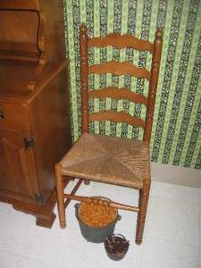   City Chair Company Andover # 48 Maple Caned Seat Ladderback Chair 2312