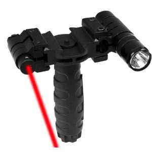 Vertical Grip with Red Laser and 90 Lumens Flashlight  