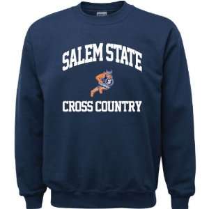 Salem State Vikings Navy Youth Cross Country Arch Crewneck 
